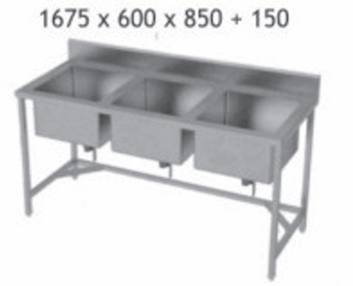 Three Sink Unit